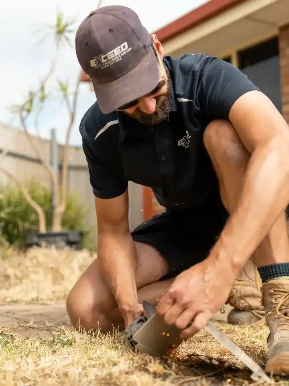 A Davoren Park plumber at work on a job